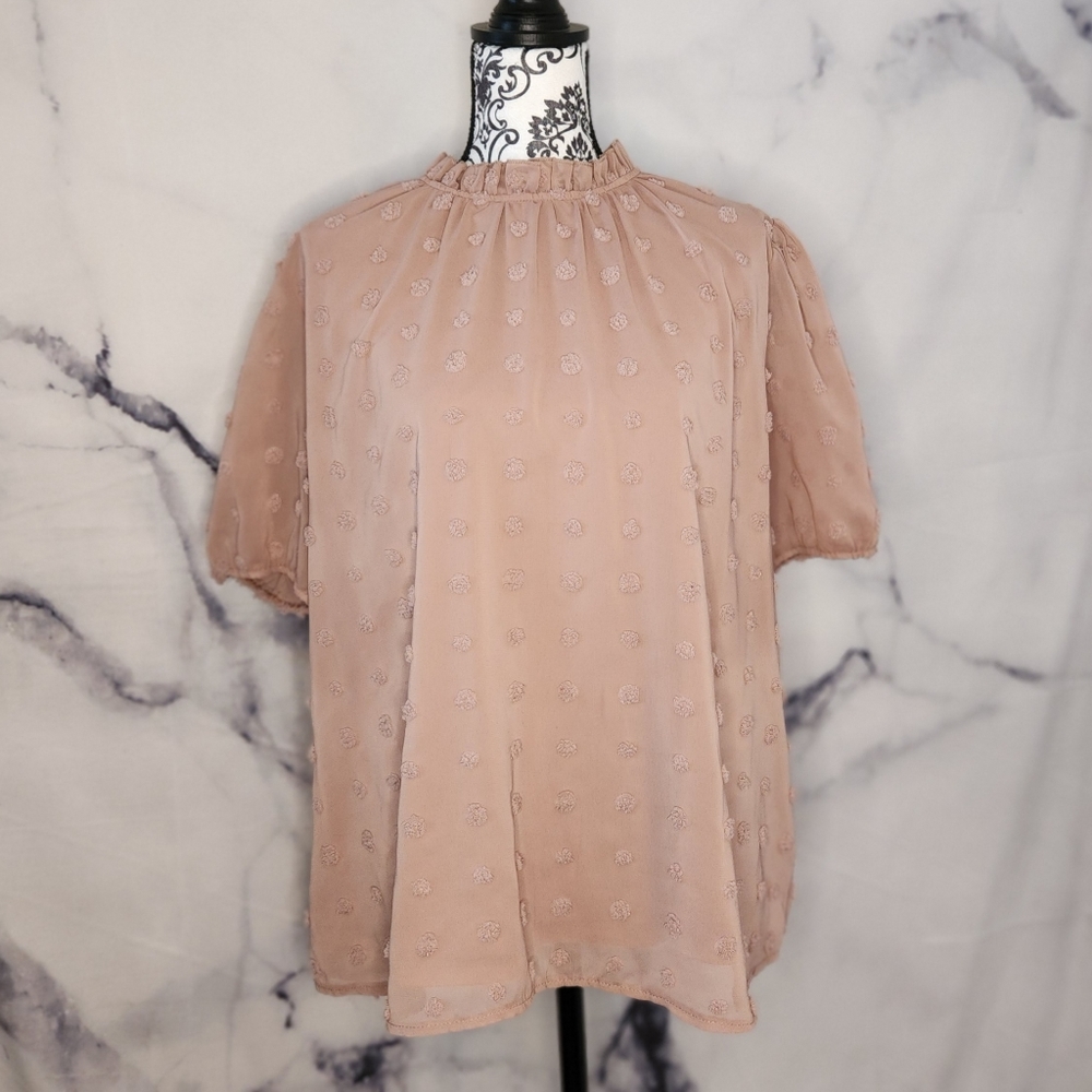 Cori Lane Chiffon pom pom blouse